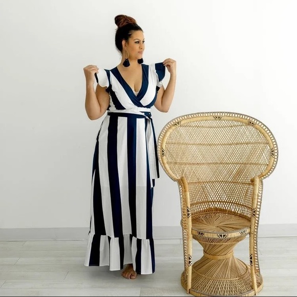 NYC Striped Maxi Dress Size S - Picture 6 of 6